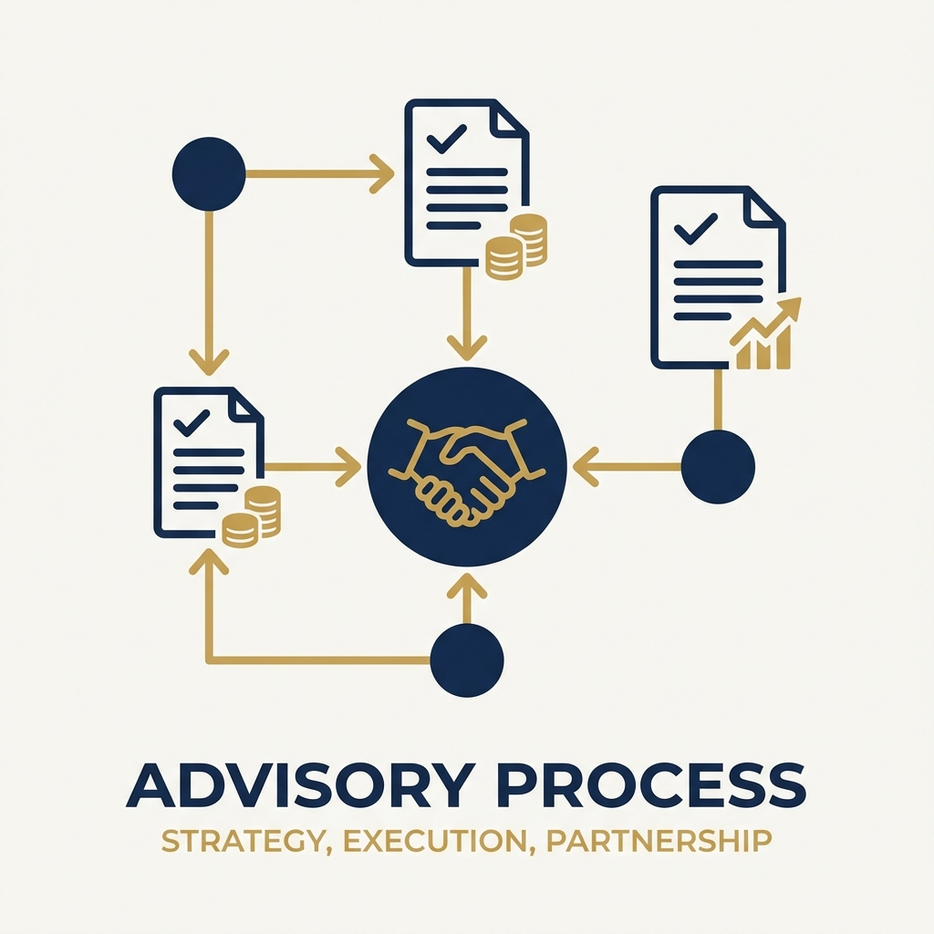 Four-step capital advisory process: Assessment, Structuring, Documentation, Disbursement